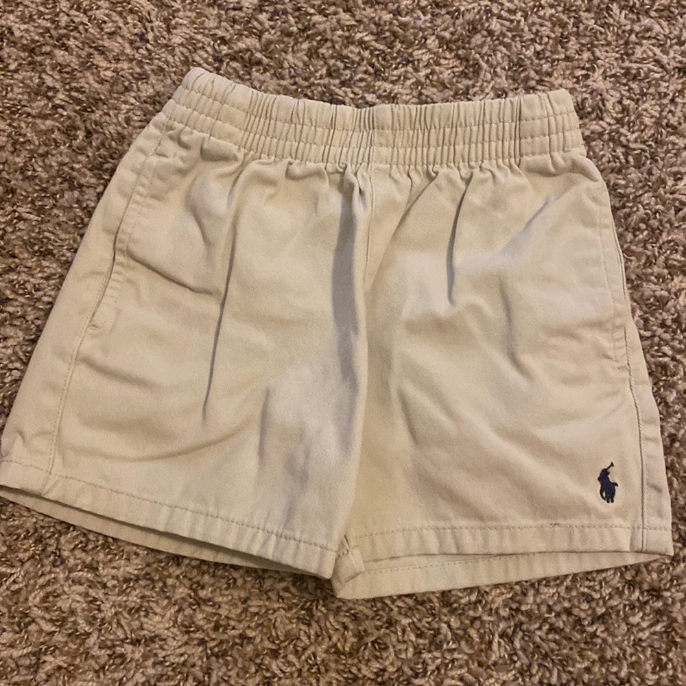 Kids Polo khaki shorts.